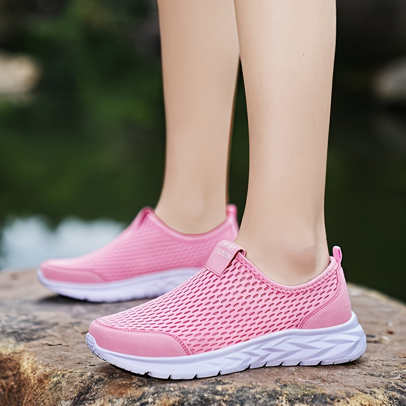 Summer Women'S Shoes Sneakers Lightweight And Breathable Running Shoes Slip on Casual Sports Shoes Mesh Casual Shoes