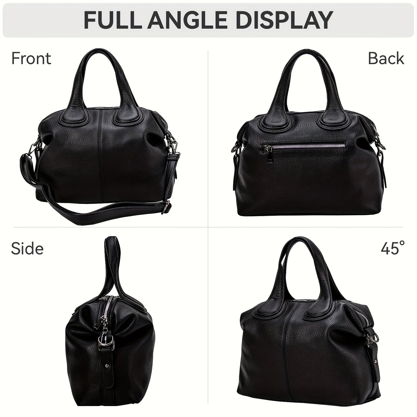 Large Lady Handbag, Large Lady Shoulder Bag, Large Purses for Women, Soft Comfy Solid Color PU Tote Shoulder Bag, All-Match Women's Daily Use Commuter Bags, Womens Handbags, Easter Gifts, Gifts for Mothe, Travel, Cheap