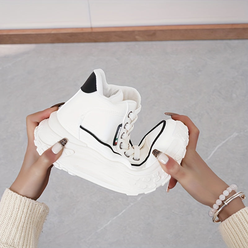 Sports shoes women 2024 spring and autumn new students all take lightweight thick soled girls shoes soft soled increase casual women's shoes