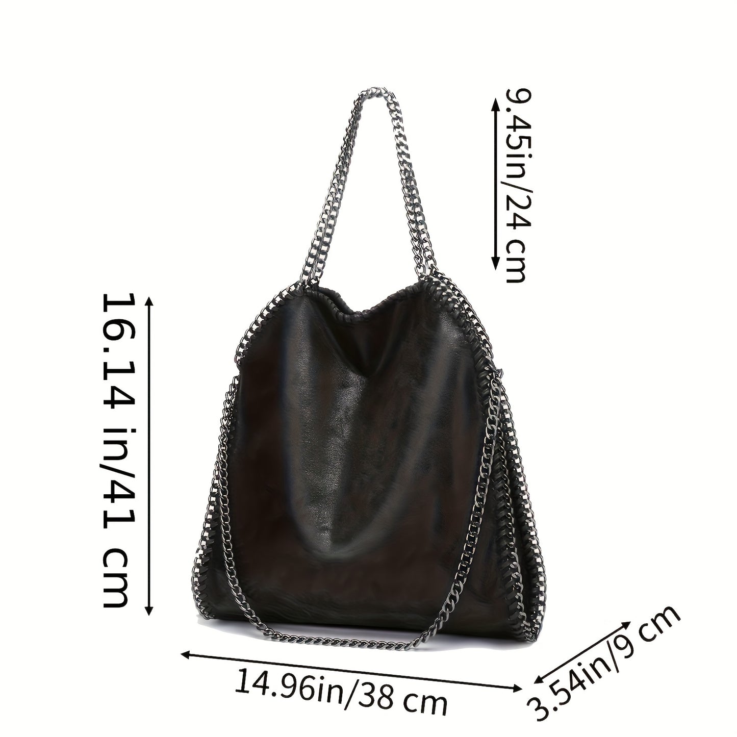 Womens Handbags Soft Fashion Designer Top-Handle Casual Pocket Ladies Tote Portable Chain Large Shoulder Crossbody Bags Black Birthday Present