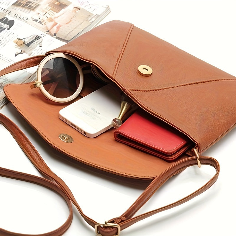 Women's Clutch Handbags Small Crossbody Bag Lightweight Purses Vegan Leather Wristlet Clutch, Includes Adjustable Shoulder
