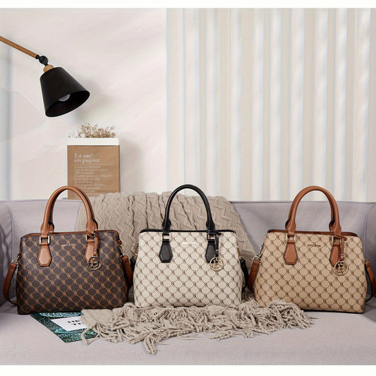 Women Leather Handbags Top Handle Satchel Purses Medium