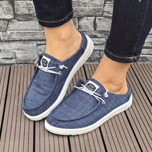 Ladies summer new dark blue outdoor slippers, a flat-soled casual comfortable breathable fashion casual women's shoes