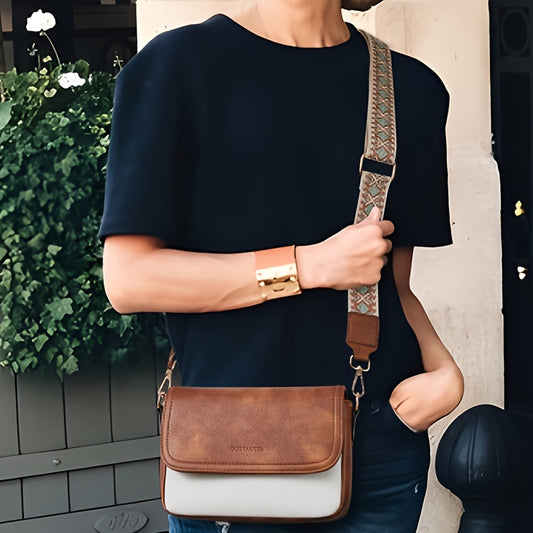 Small Stylish Crossbody Purses for Women - Faux Leather Handbags with Buckle Closure, Nylon Lining, and Adjustable Guitar Strap - Perfect for Daily Occasions