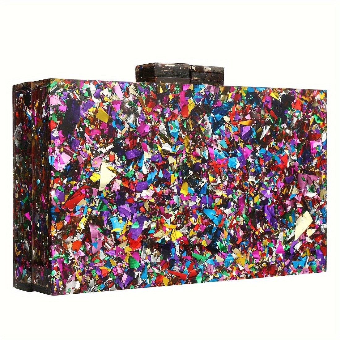 Clutch Purses For Women-Evil Eye Acrylic Clutch Glitter Purse Evening Bag Chain Shoulder Crossbody Handbags