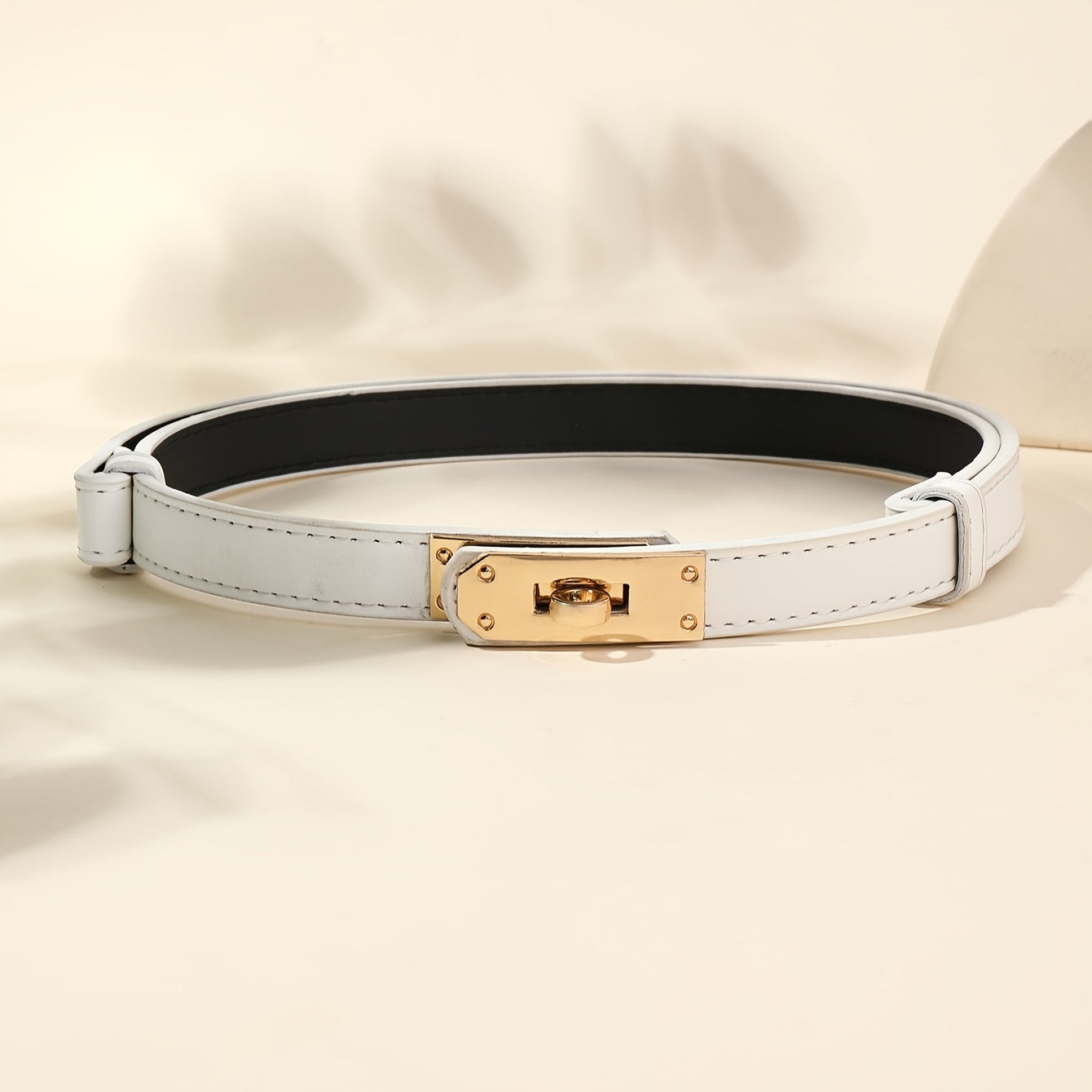 "Essential Accessory" Chic Adjustable Pu Leather Belt With Alloy Buckle For Women - Versatile Thin Waistband For Coats, Shirts, Jackets & More - Perfect For Business Casual To Formal Occasions Belts For Women Leather Handbags