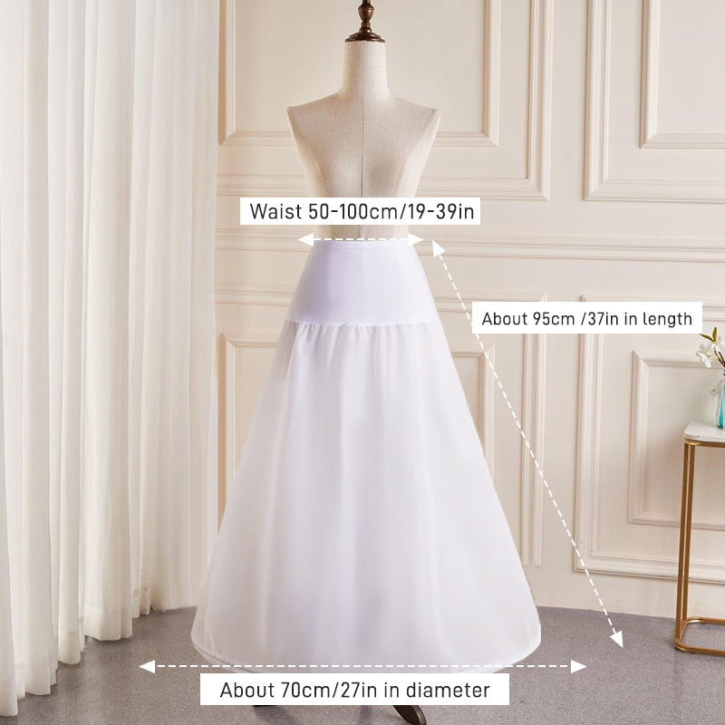 Elegant 6-Hoop Wedding Dress Petticoat - No Tulle, Hand Washable, Polyester Fiber, Perfect for Bridal Gowns & Formal Attire
