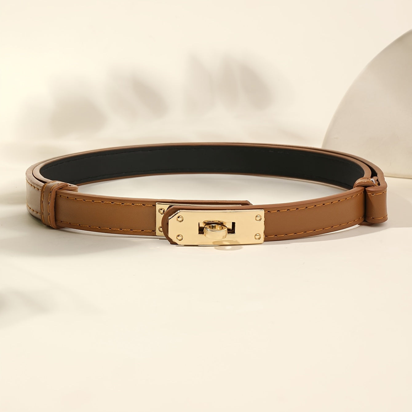 "Essential Accessory" Chic Adjustable Pu Leather Belt With Alloy Buckle For Women - Versatile Thin Waistband For Coats, Shirts, Jackets & More - Perfect For Business Casual To Formal Occasions Belts For Women Leather Handbags