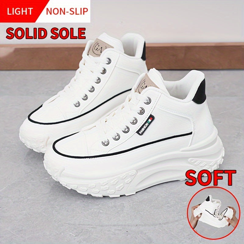 Sports shoes women 2024 spring and autumn new students all take lightweight thick soled girls shoes soft soled increase casual women's shoes
