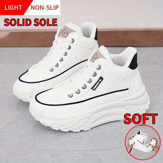 Sports shoes women 2024 spring and autumn new students all take lightweight thick soled girls shoes soft soled increase casual women's shoes
