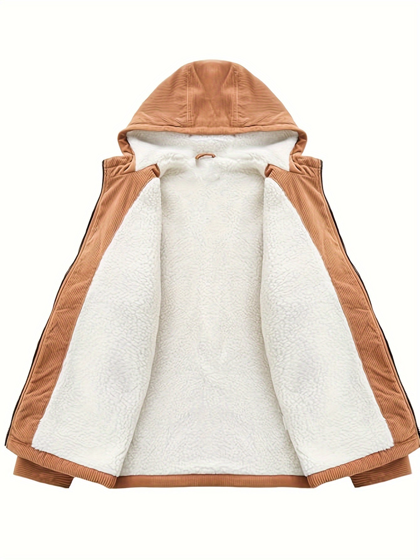 Men's Brown Fleece Winter Jacket - Comfortable Warmth and Refined Style | Soft, Anti-Pilling Fleece, Windproof, with Multi-Functional Pockets, Versatile for Everyday Use