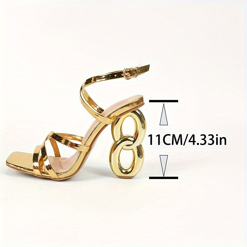 INFPOTEN Women's Shoes | Fashionable 8-Heel Stiletto Sandals with Straps