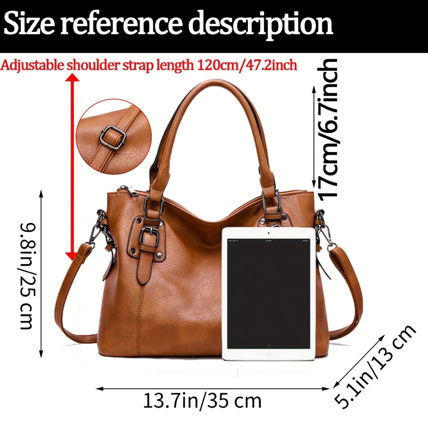 Women Handbags Tote Bag Soft Retro Designer Large Capacity Multi-pocket Casual Ladies       Mother's Day Gift Adjustable Shoulder Strap Purse