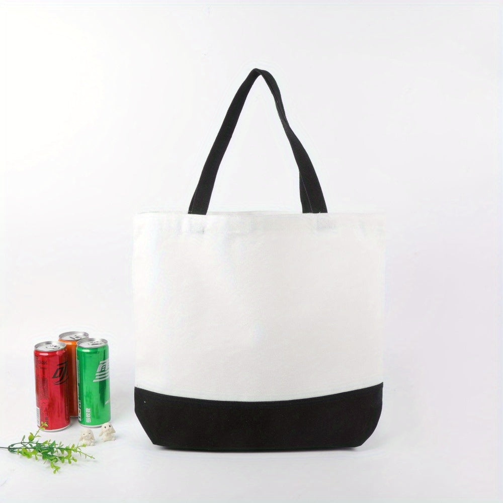 Sublimation Tote Bag Bundle - 8/15/25pcs Polyester & Canvas Handbags for DIY Crafts & Personalization