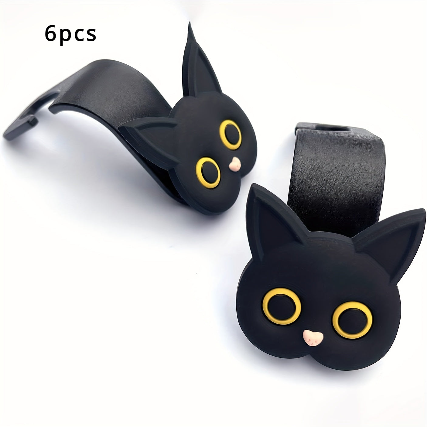 Cute 3D Cartoon Cat Car Headrest Hook - Vehicle Organizer for Handbags, Purses & Coats
