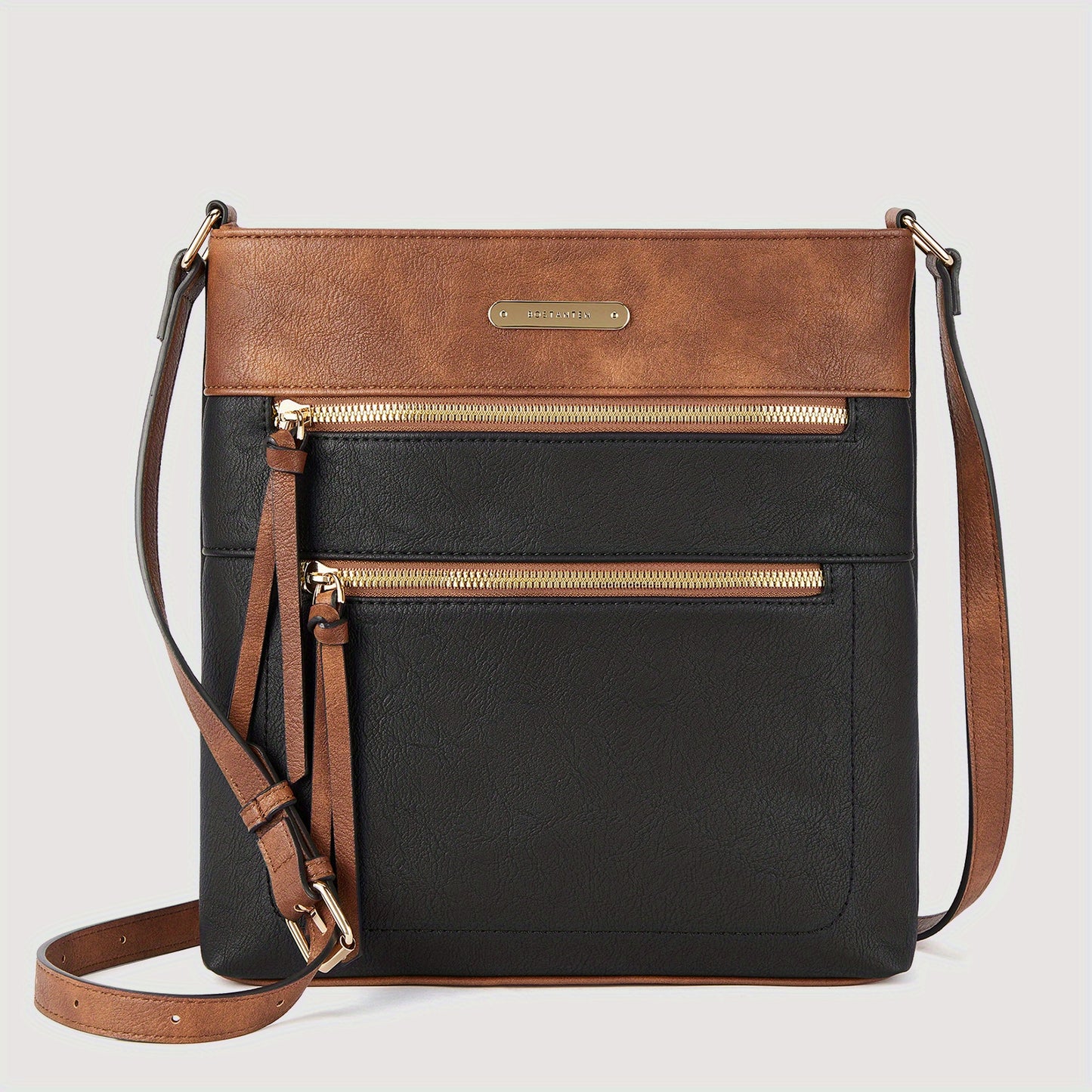 Crossbody Bags Purses for Women Stylish Soft Leather Shoulder Handbags with Long Adjustable Strap Zipper Pocket Medium