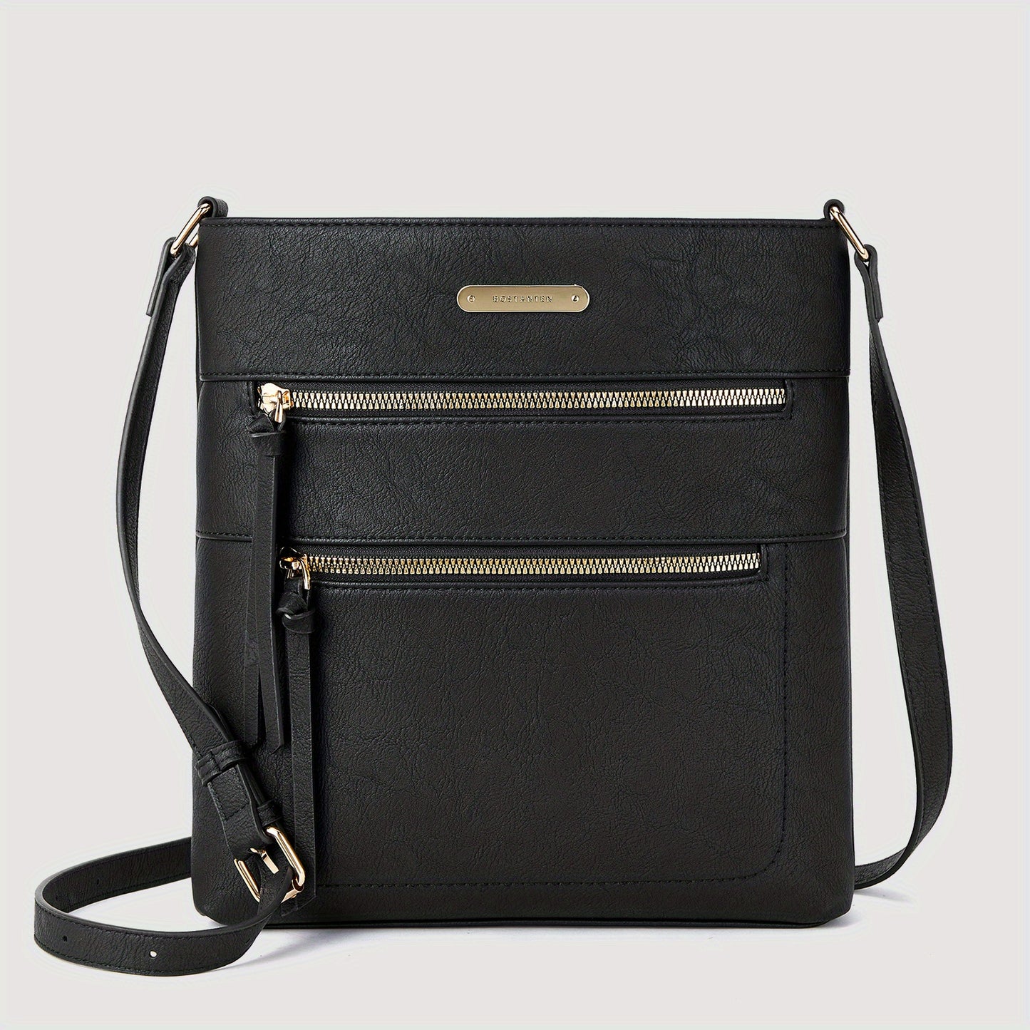 Crossbody Bags Purses for Women Stylish Soft Leather Shoulder Handbags with Long Adjustable Strap Zipper Pocket Medium