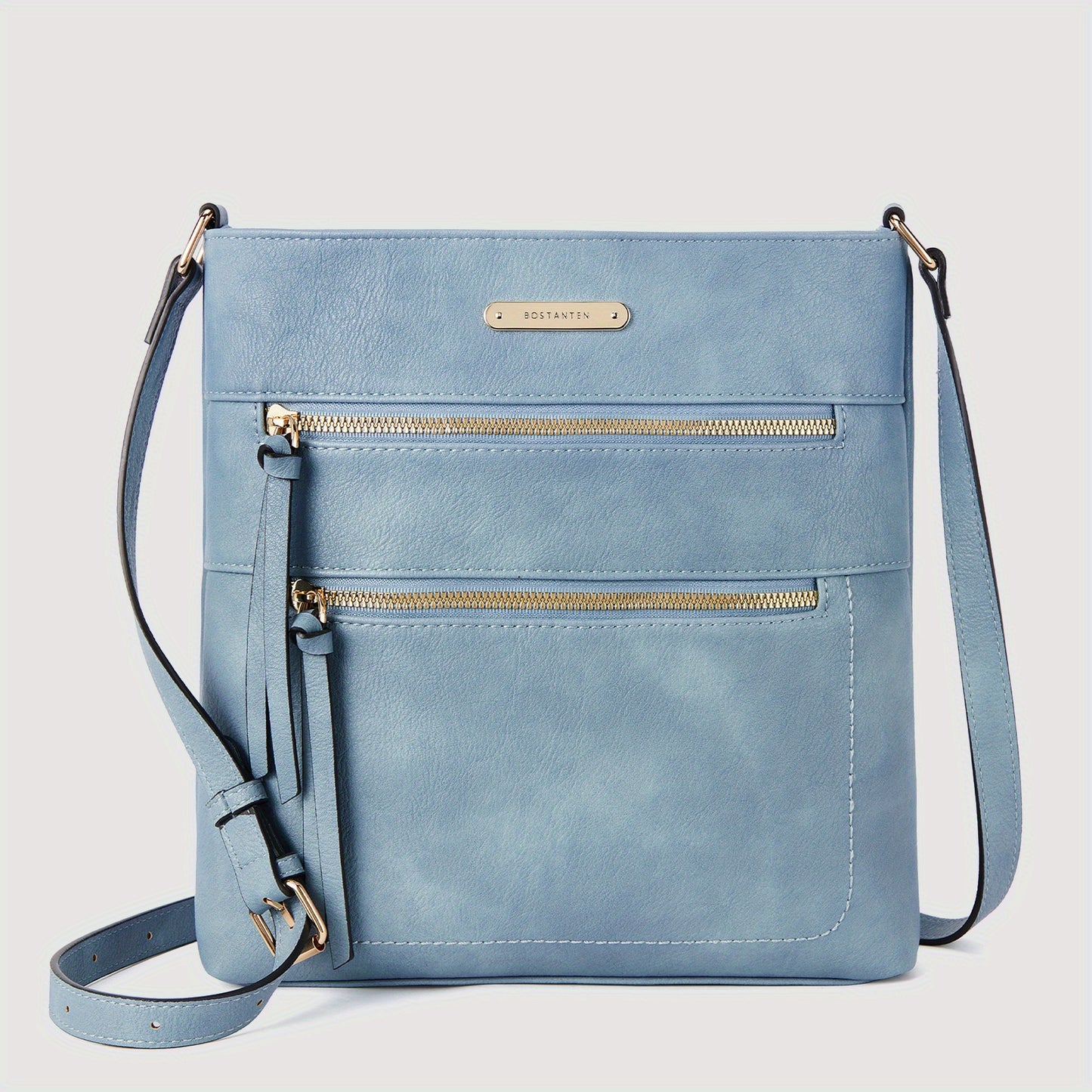 Crossbody Bags Purses for Women Stylish Soft Leather Shoulder Handbags with Long Adjustable Strap Zipper Pocket Medium