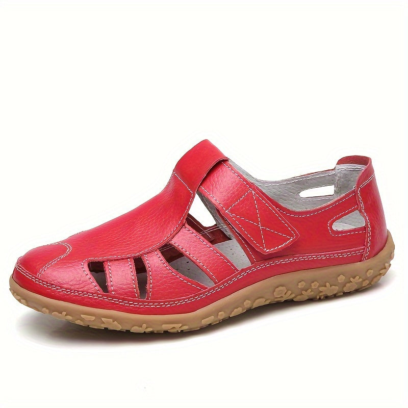 Original Handmade Retro True Synthetic Cover Sandals Comfortable Soft Sole Mom Shoes Magic Tape Casual Women's Shoes