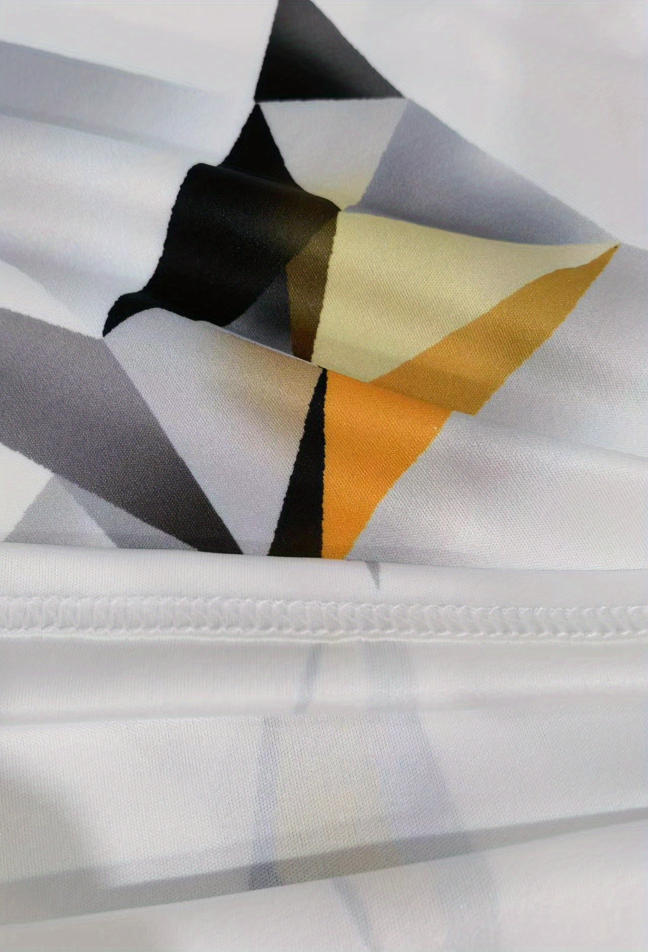 Fashion-Forward Mens Zip Up Shirts - Stylish Geometric Print, Short Sleeves, Lapel Collar - Comfortable Summer Tops & Pullovers