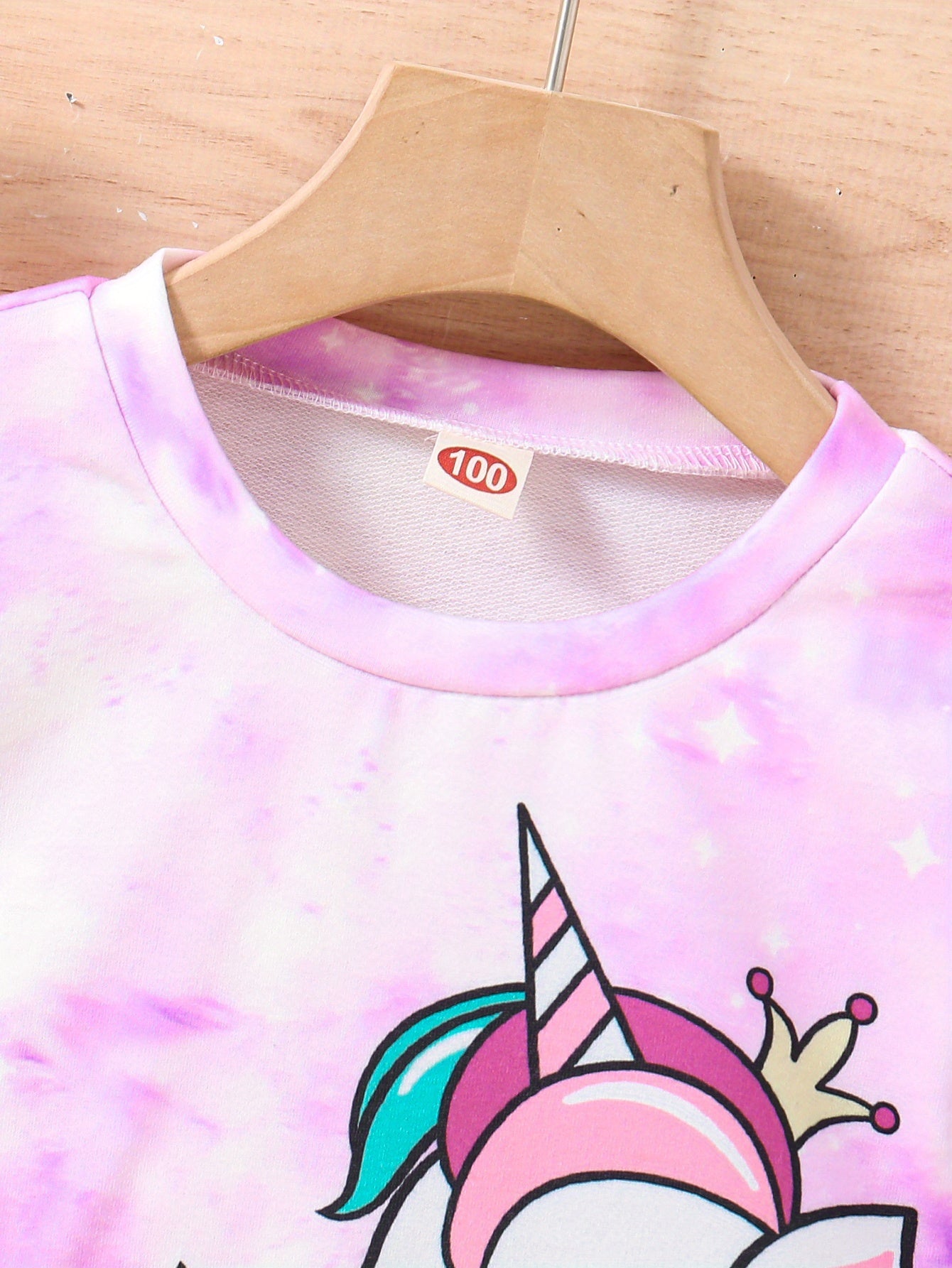 Girls Cute Unicorn & Tie Dye Crew Neck Sweatshirt Regular Fit Long Sleeve Shirt Tops Kids Spring/ Fall Clothes