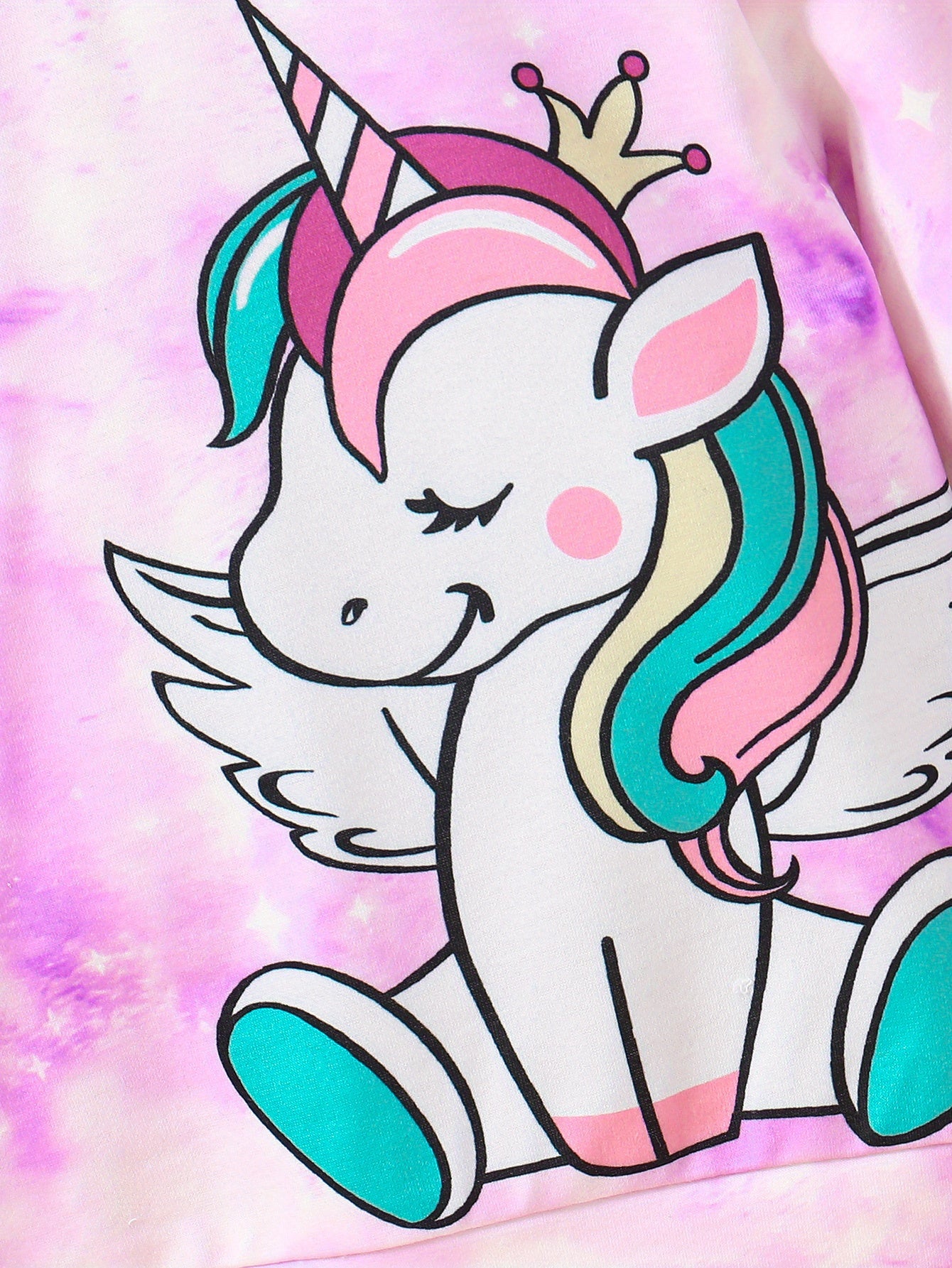 Girls Cute Unicorn & Tie Dye Crew Neck Sweatshirt Regular Fit Long Sleeve Shirt Tops Kids Spring/ Fall Clothes
