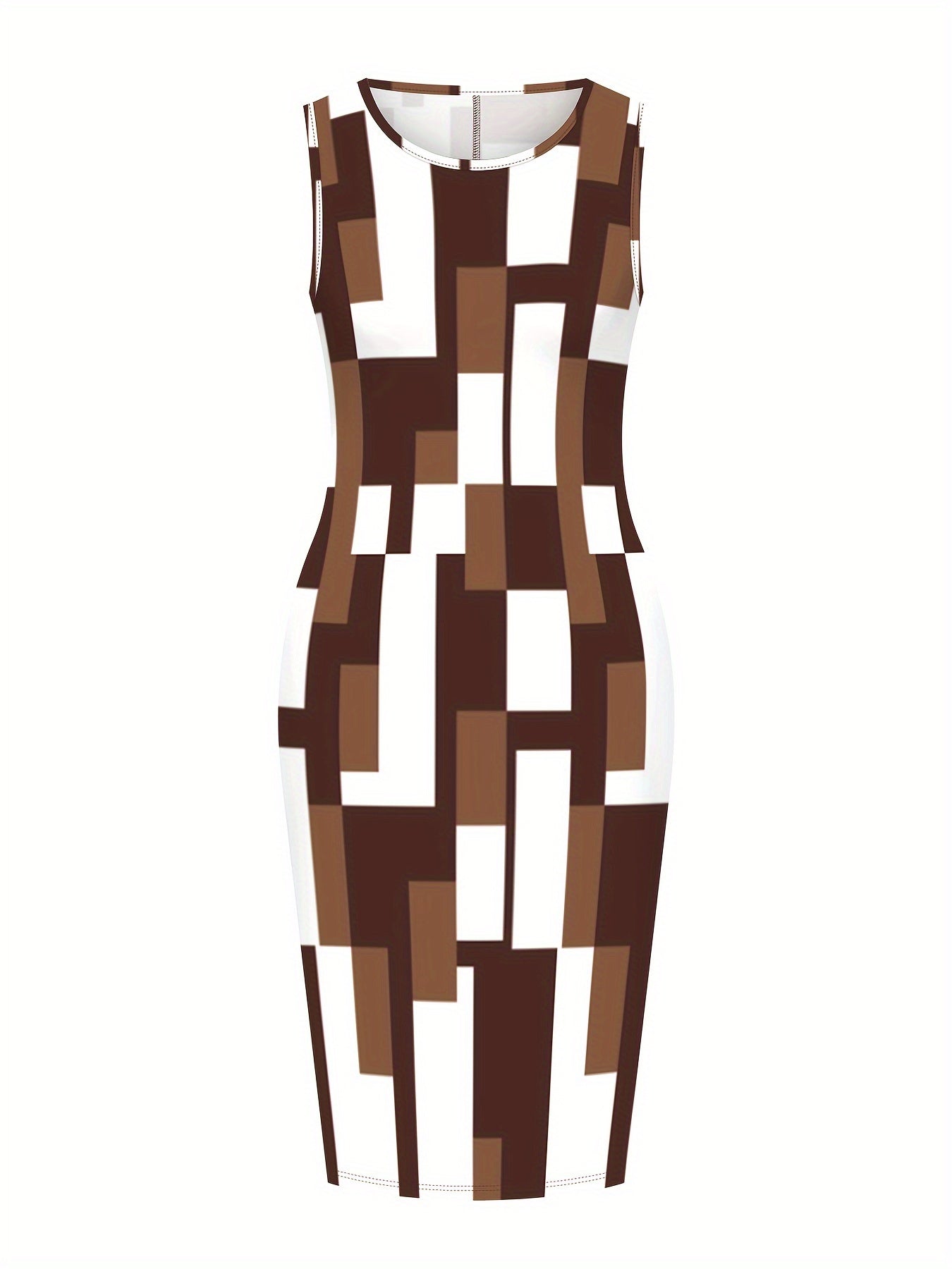 Elegant Women'S Two-Piece Dress Suit Set - Long Sleeve Solid Cardigan Jacket & Geometric Print Knit Dress - Polyester Blend with Stretch (95% Polyester, 5% Elastane) - Versatile All-Season Wear