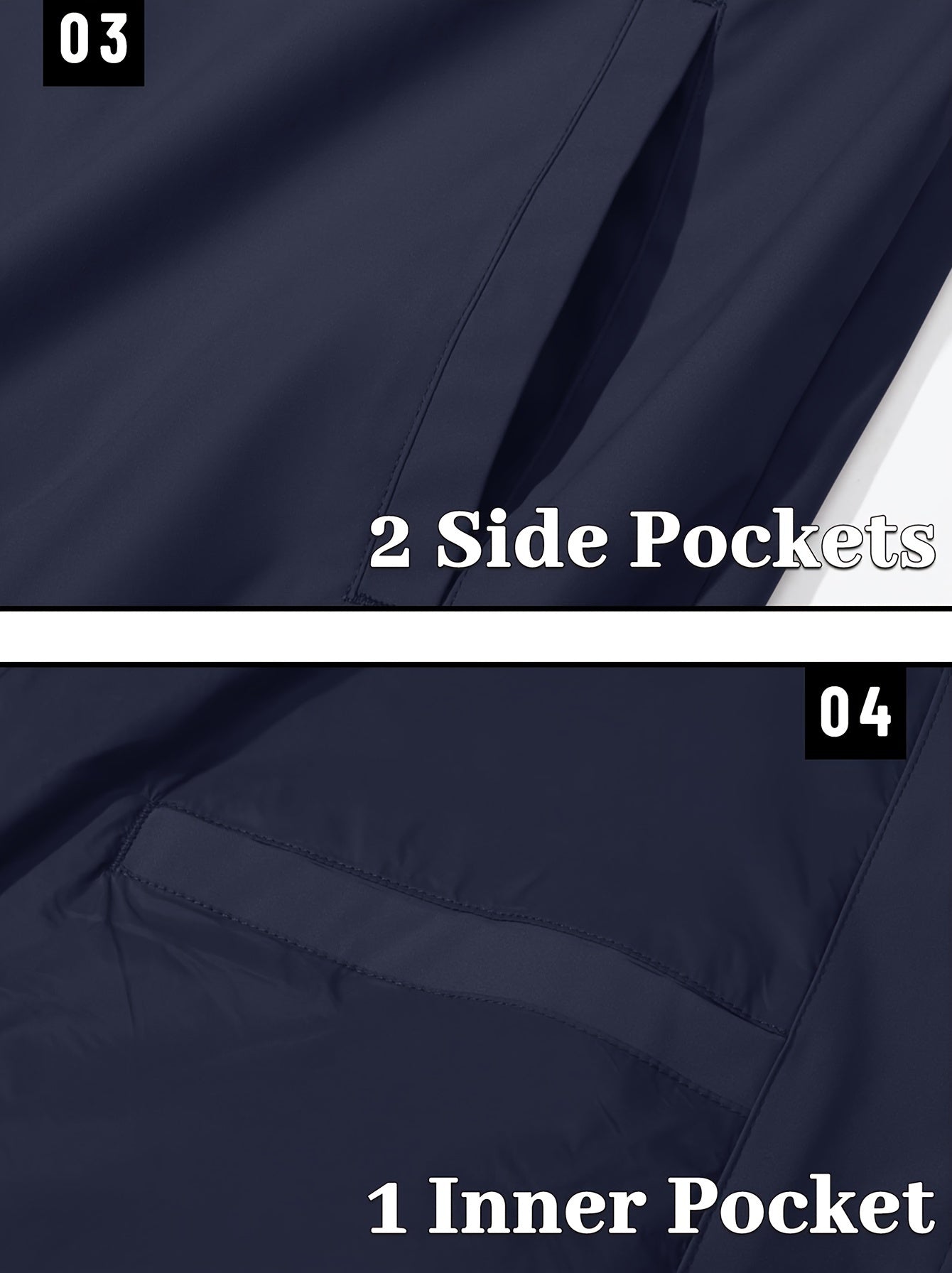 Men's Casual Winter Jacket Polyester Fabric Windproof Water-resistant Classic Style Lightweight Fashion Multi-pocket Design Ribbed Cuffs And Hem Design Comfortable Full-zipper Placket Baseball Jacket Pilot Jacket