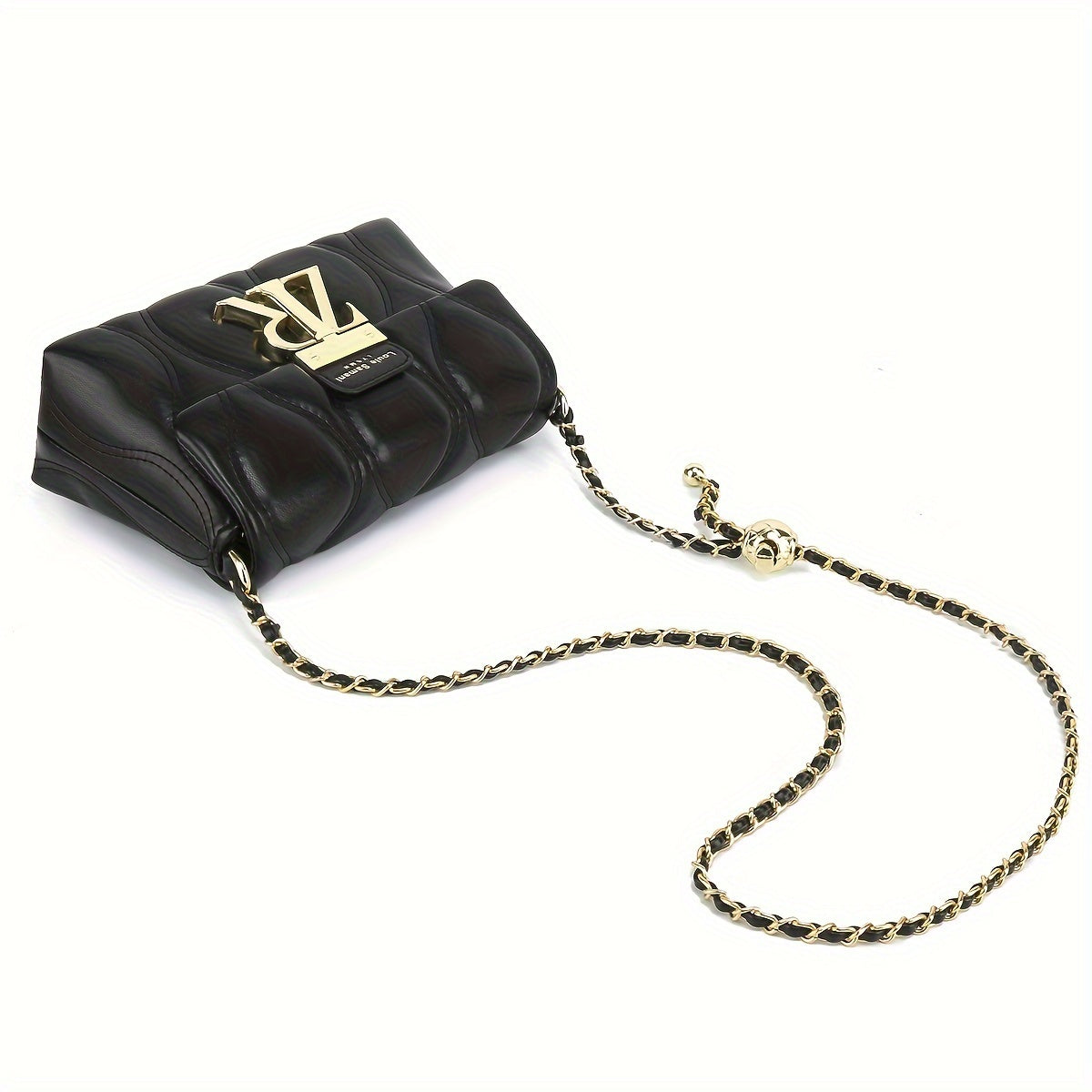 Chic Black Pu Leather Crossbody Bag With Metal Ball Accent - Fashionable Shoulder Purse For Women, Casual Commuter Handbag Purses And Handbags Crossbody Bags For Women