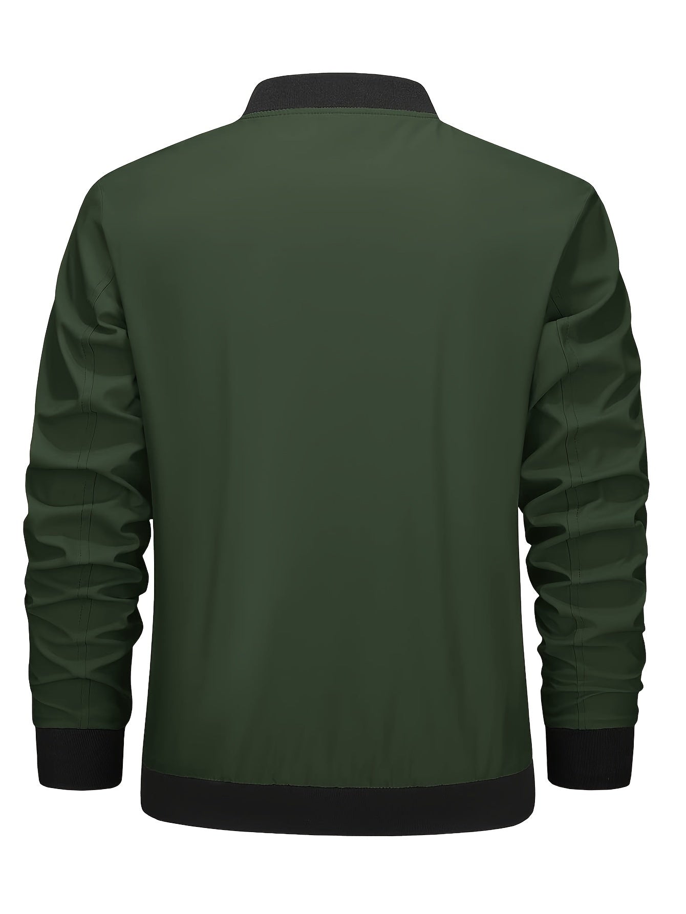 Men's Casual Winter Jacket Polyester Fabric Windproof Water-resistant Classic Style Lightweight Fashion Multi-pocket Design Ribbed Cuffs And Hem Design Comfortable Full-zipper Placket Baseball Jacket Pilot Jacket