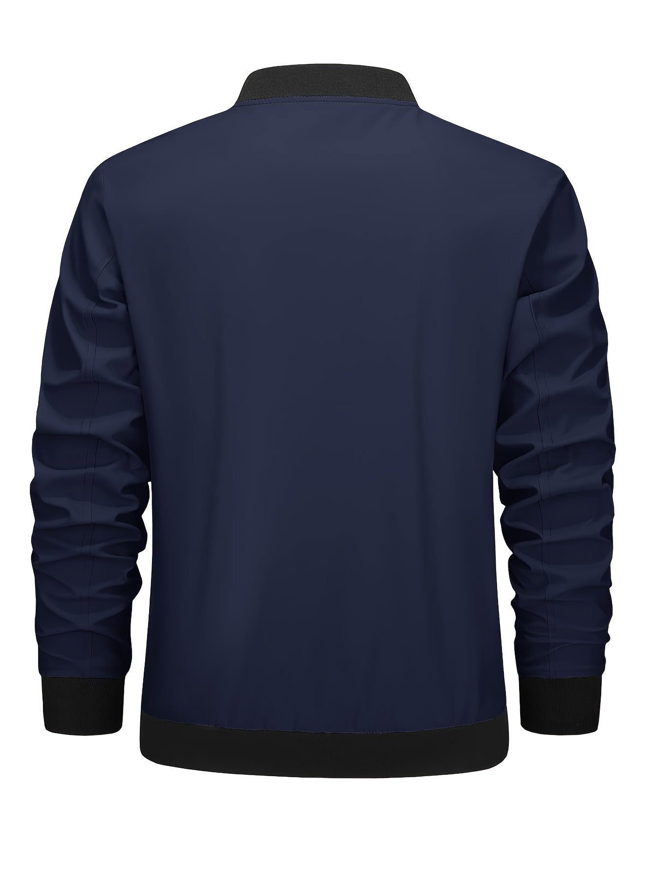 Men's Casual Winter Jacket Polyester Fabric Windproof Water-resistant Classic Style Lightweight Fashion Multi-pocket Design Ribbed Cuffs And Hem Design Comfortable Full-zipper Placket Baseball Jacket Pilot Jacket