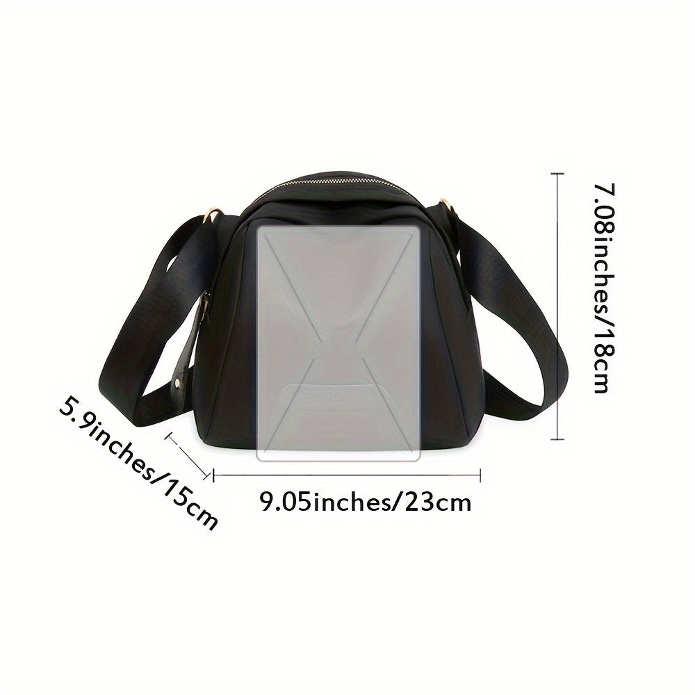 2pcs/1set Trendy Women's Nylon Crossbody Bag with Kawaii Pendant - Large Capacity Handbags Purse Female Casual Shoulder Pillow Bags for Women Travel Vacation