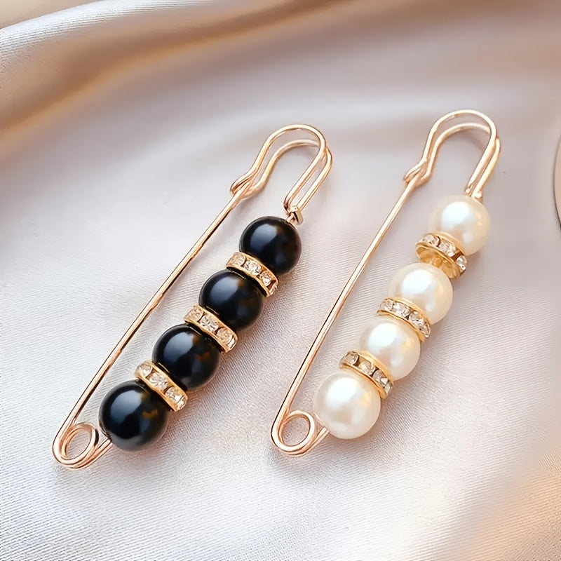 Women's Adjustable Beaded Waist Cinch Belt - Black & White Imitation -like Beads with Golden-Tone Spacers, Handmade-Like Button Closure for Jeans, Dresses, Pants - Waist Trimmer Accessory (Casual/Sweet/Mature Style) - Ideal G