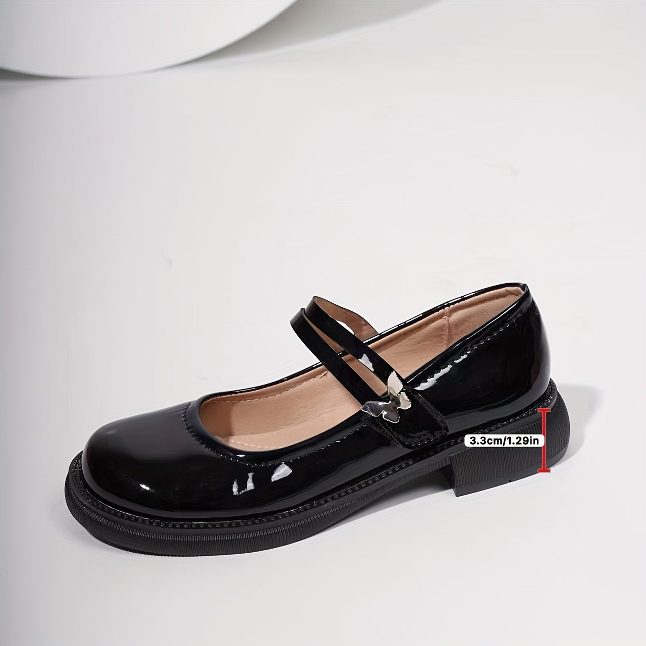 Elegant Black Mary Jane - Chic Comfort Women's Shoes with Golden Buckle, Round Toe, and Comfortable Rubber Sole - Versatile All-Season PU Cover Flats, Ladies Shoes