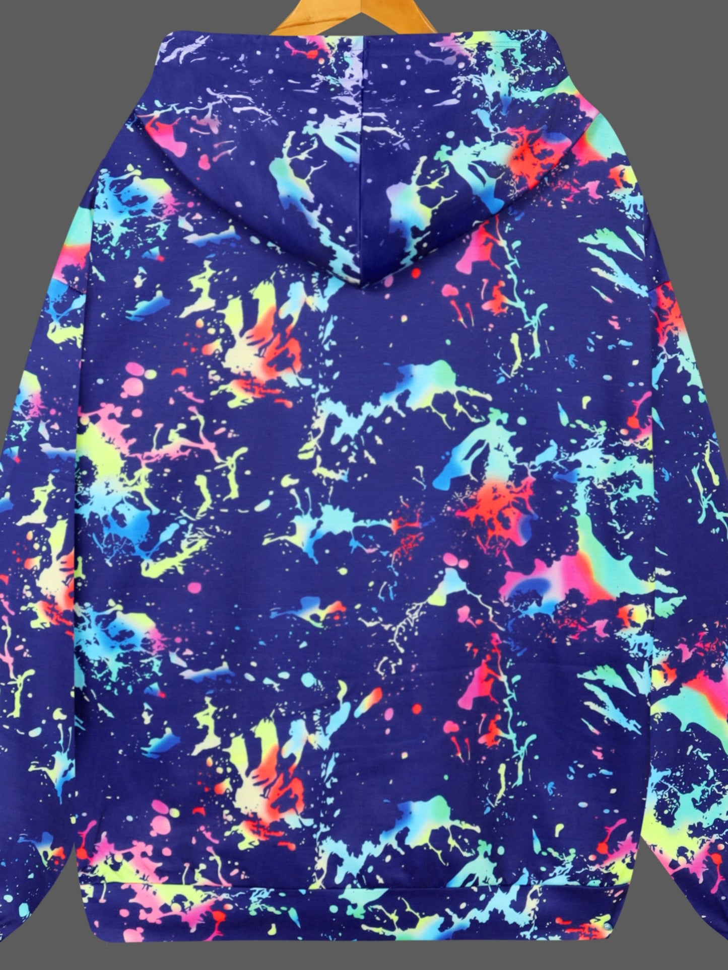 Color Printing Graphic Casual Long Sleeve Hooded Sport Sweatshirt For Women, Casual Sports Drawstring Hoodie, Women's Tops