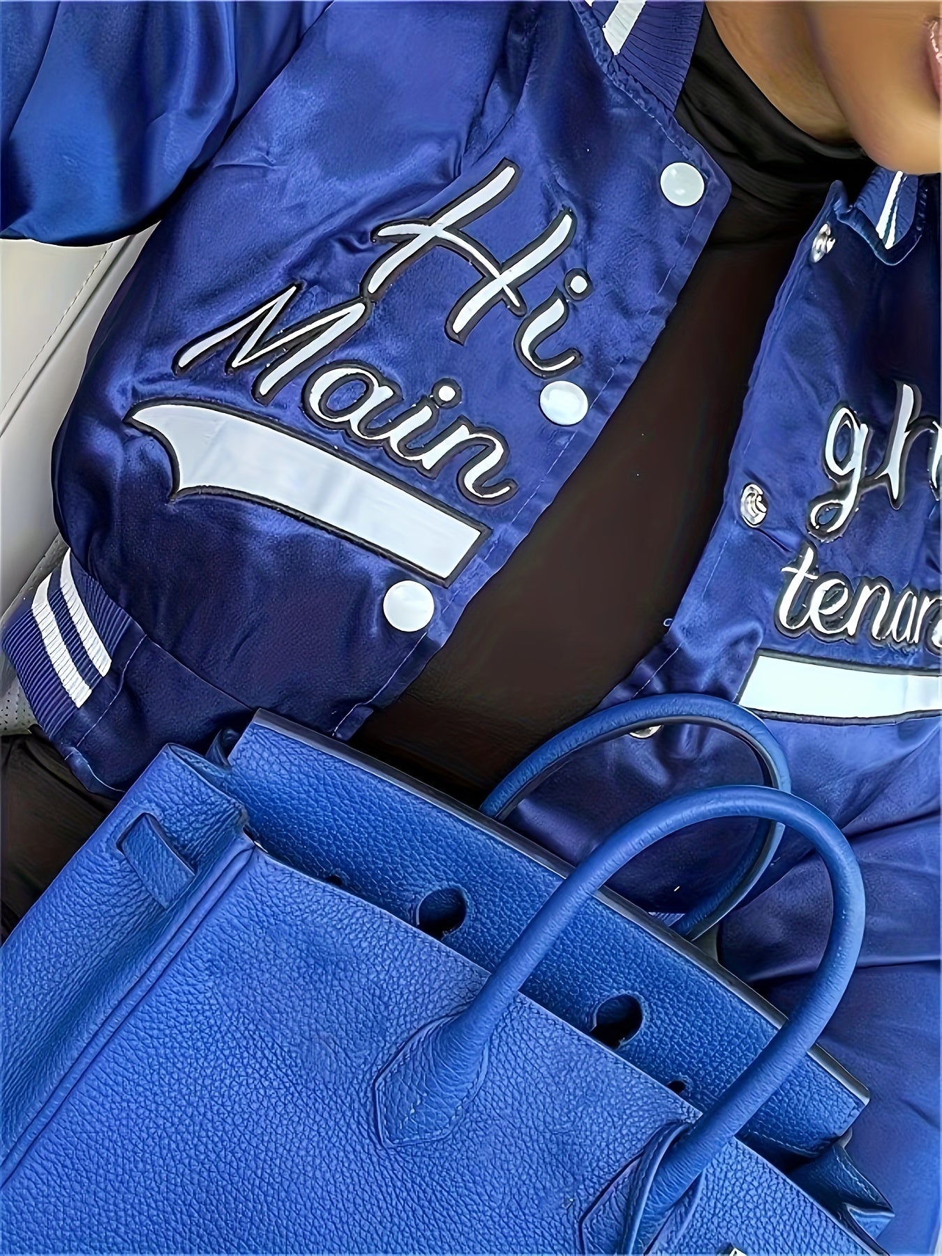 Fashion Long Sleeve Cropped Y2k Casual Sports Jacket, Letter Graphic Striped Jacket, Women's Tops