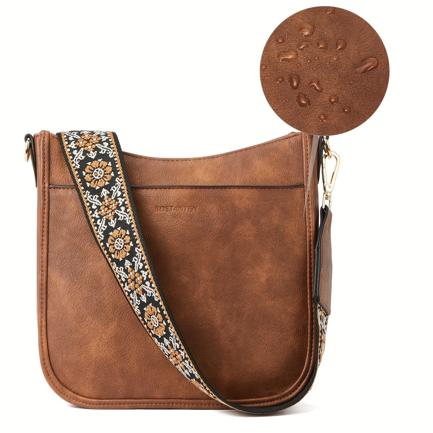 Crossbody Bags For Women, Trendy Vegan Leather Hobo Purses, Shoulder Handbags With Wide Shoulder Strap