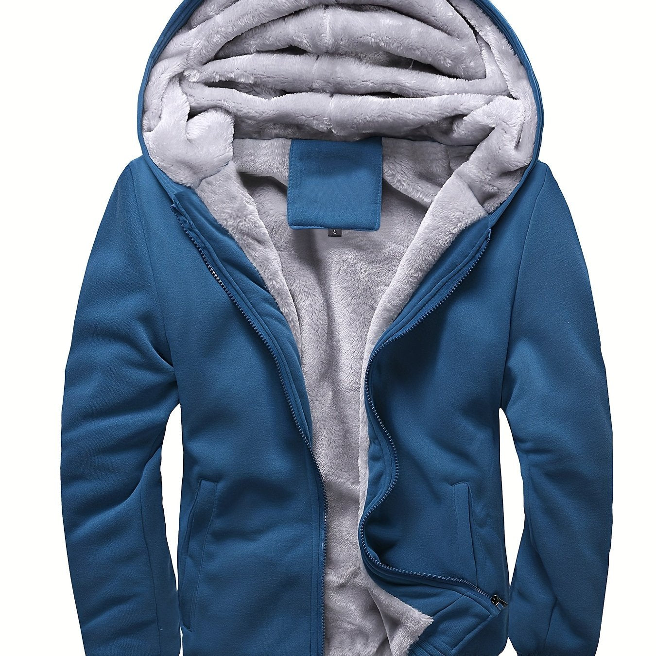 Men's Warm Fleece Hooded Winter Jacket - Cozy & Insulated - Soft Fleece Lining - For Cold Weather - Perfect Gift for Winter Sports Enthusiasts