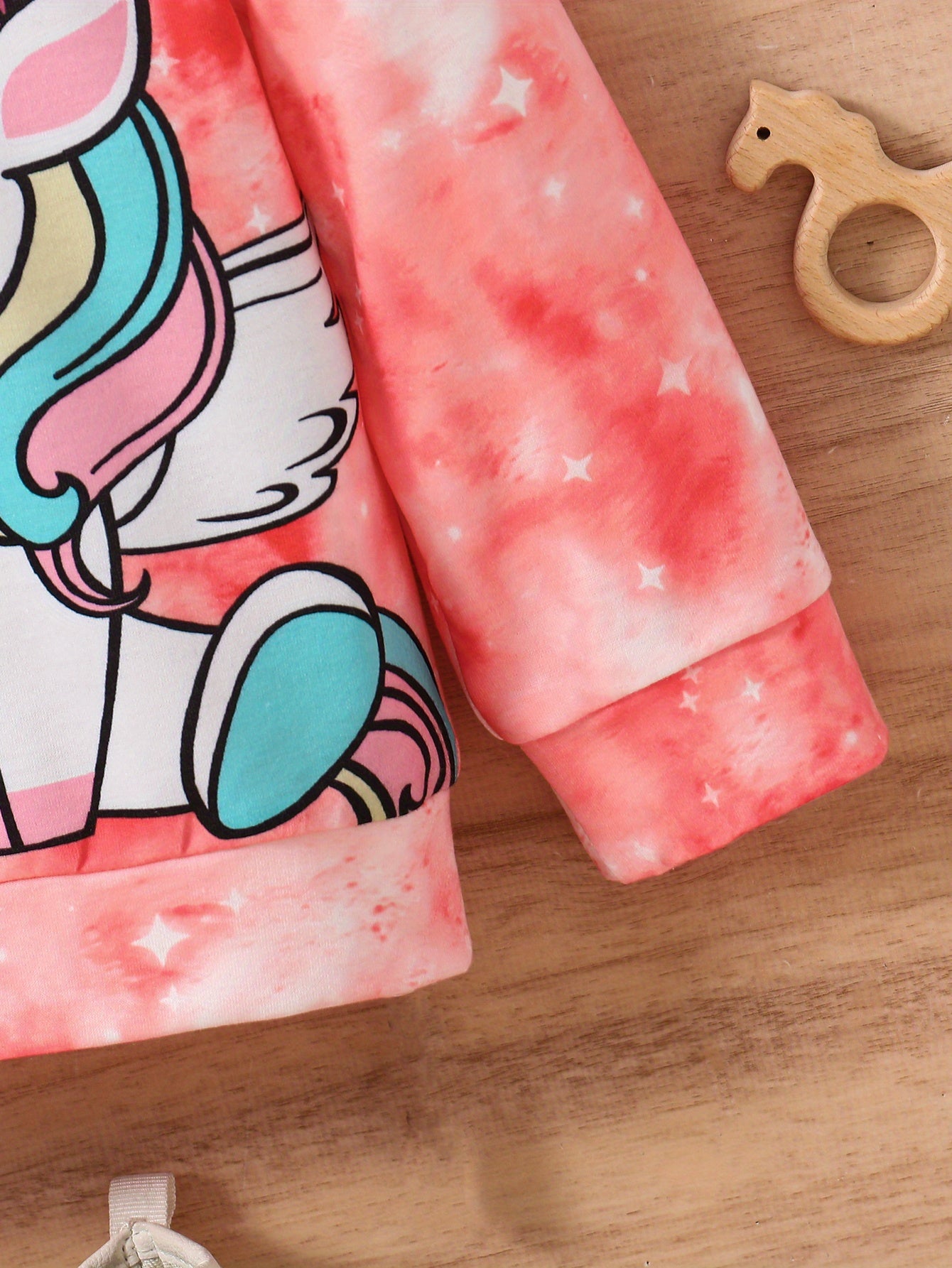 Girls Cute Unicorn & Tie Dye Crew Neck Sweatshirt Regular Fit Long Sleeve Shirt Tops Kids Spring/ Fall Clothes