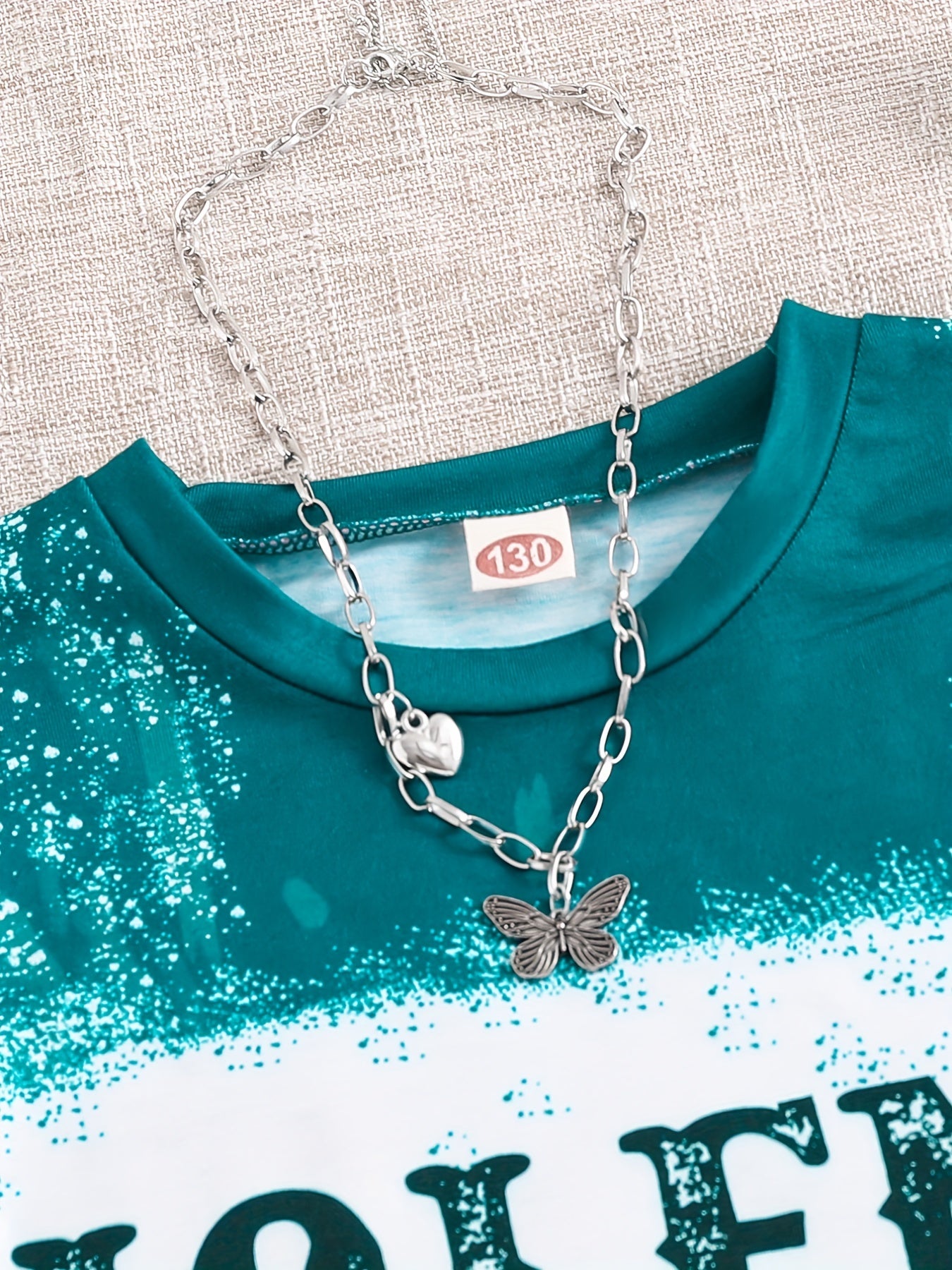 Toddler Babies Unisex Graphic T Shirts With Leopard & Letter Print Crew Neck Casual Summer Tops, Kids Clothing