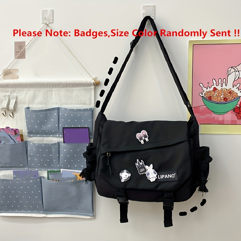 Nylon Handbags Shoulder Bag Large Capacity Crossbody Bags for s Men Harajuku Messenger Bag Student Bags, Suitable for Women