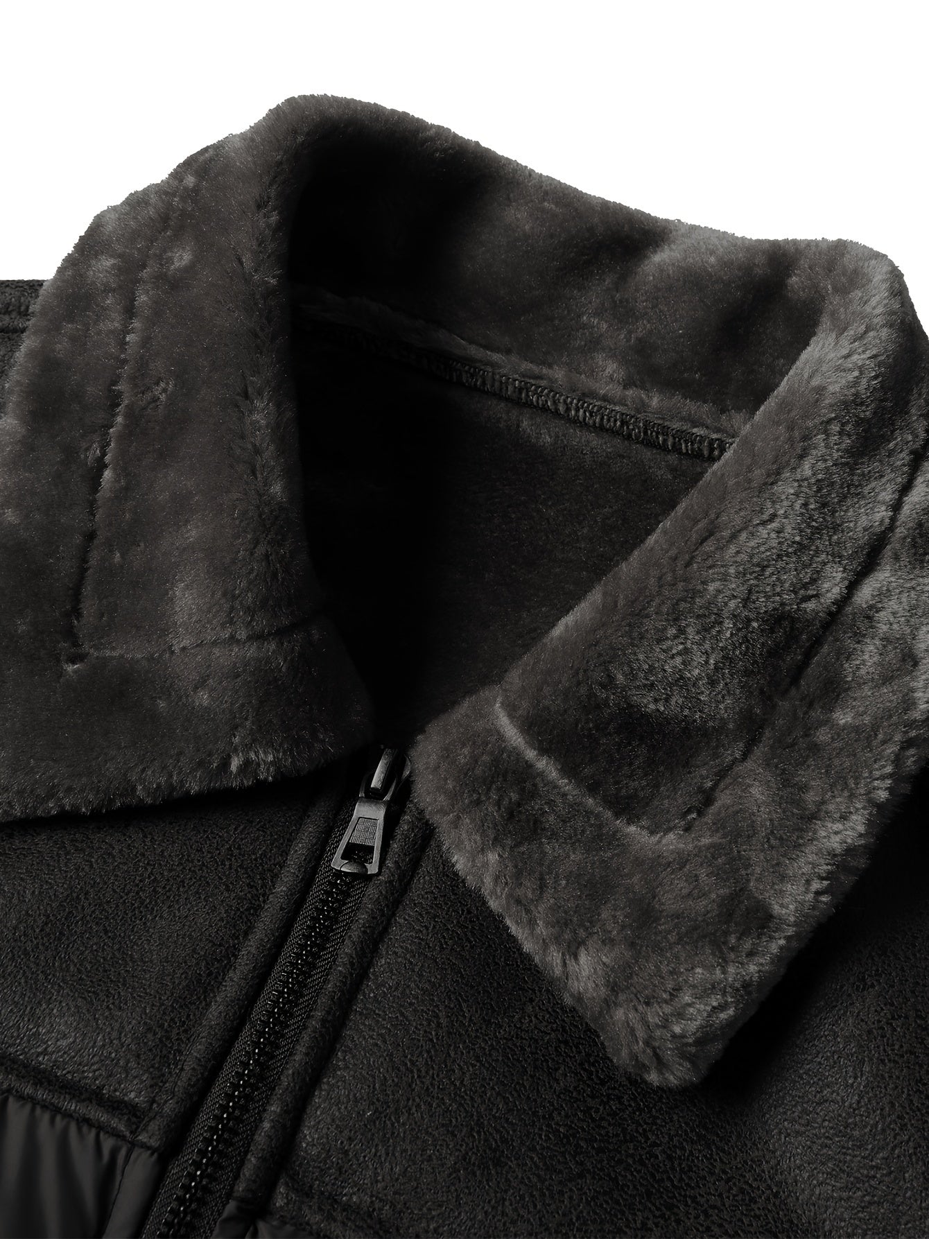 Men's Casual Winter Jacket - Warm Fleece-Lined Coat with Zippered Pockets, Brown & Beige Design, Perfect for Outdoor Activities & Casual Attire, Cold Weather Gear | Sleek Look | Suedelike Finish, Winter Clothes