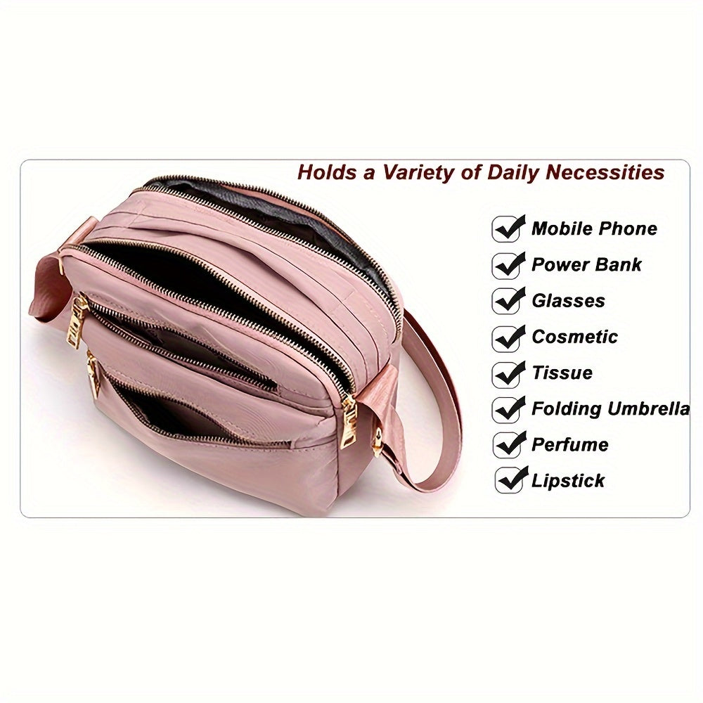 Women's Crossbody Bag, Multi Pocket Messenger Bag Shoulder Bag Travel Bag Handbags for Men&Women for Shopping Daily