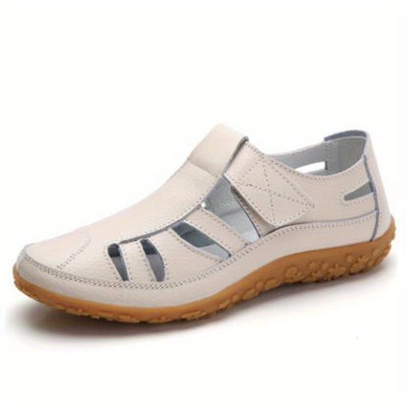 Original Handmade Retro True Synthetic Cover Sandals Comfortable Soft Sole Mom Shoes Magic Tape Casual Women's Shoes