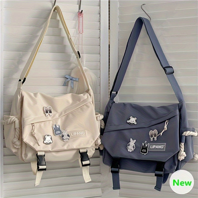 Nylon Handbags Shoulder Bag Large Capacity Crossbody Bags for s Men Harajuku Messenger Bag Student Bags, Suitable for Women