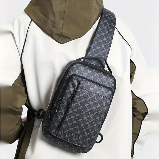 Men'S Fashion Pu Leather Crossbody Sling Bag - Stylish Chest pcs For Everyday Use Designer Handbags Small Crossbody Bag