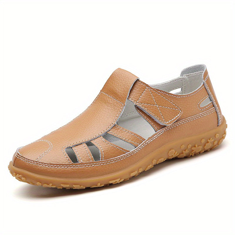 Original Handmade Retro True Synthetic Cover Sandals Comfortable Soft Sole Mom Shoes Magic Tape Casual Women's Shoes