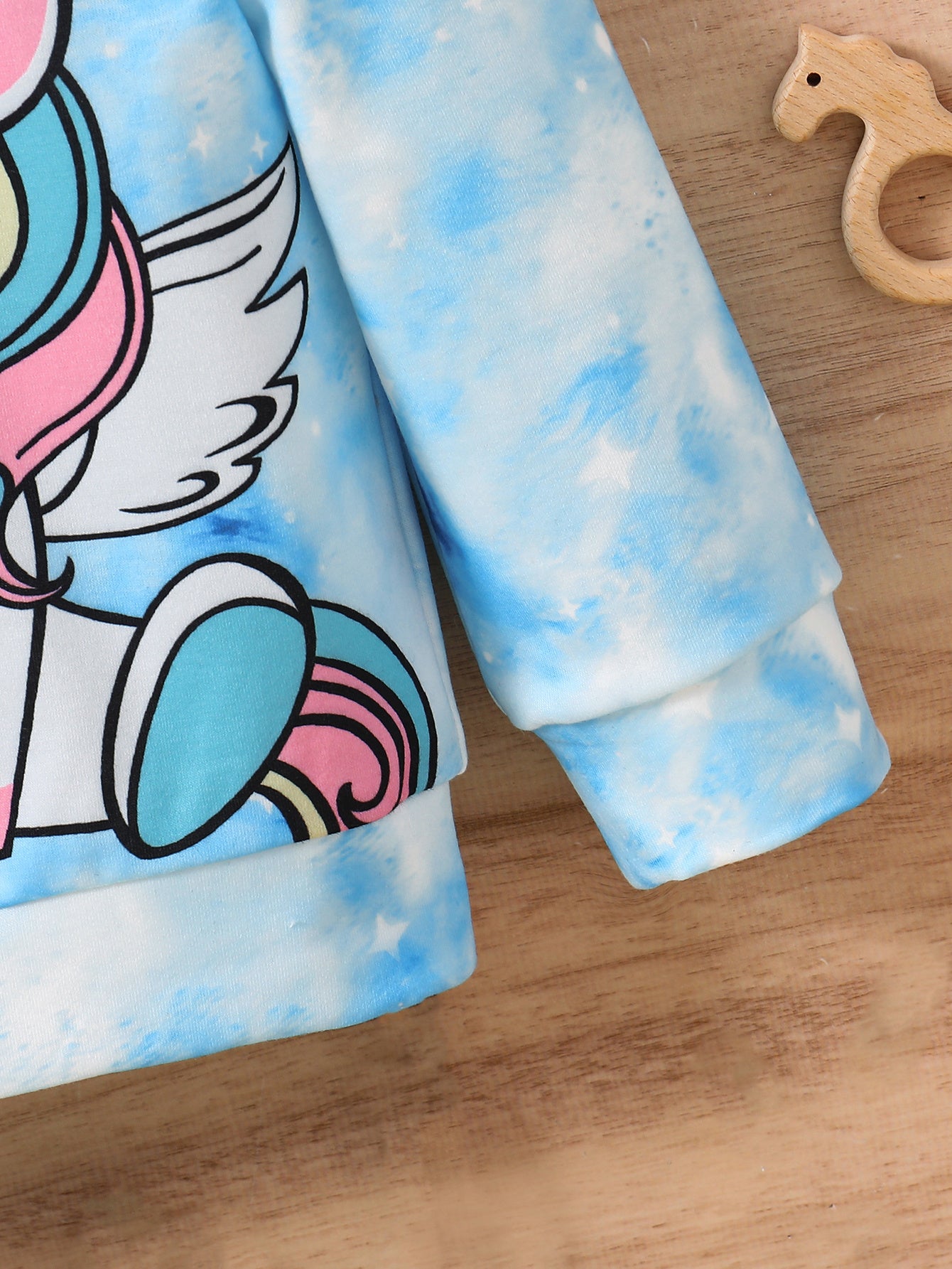 Girls Cute Unicorn & Tie Dye Crew Neck Sweatshirt Regular Fit Long Sleeve Shirt Tops Kids Spring/ Fall Clothes