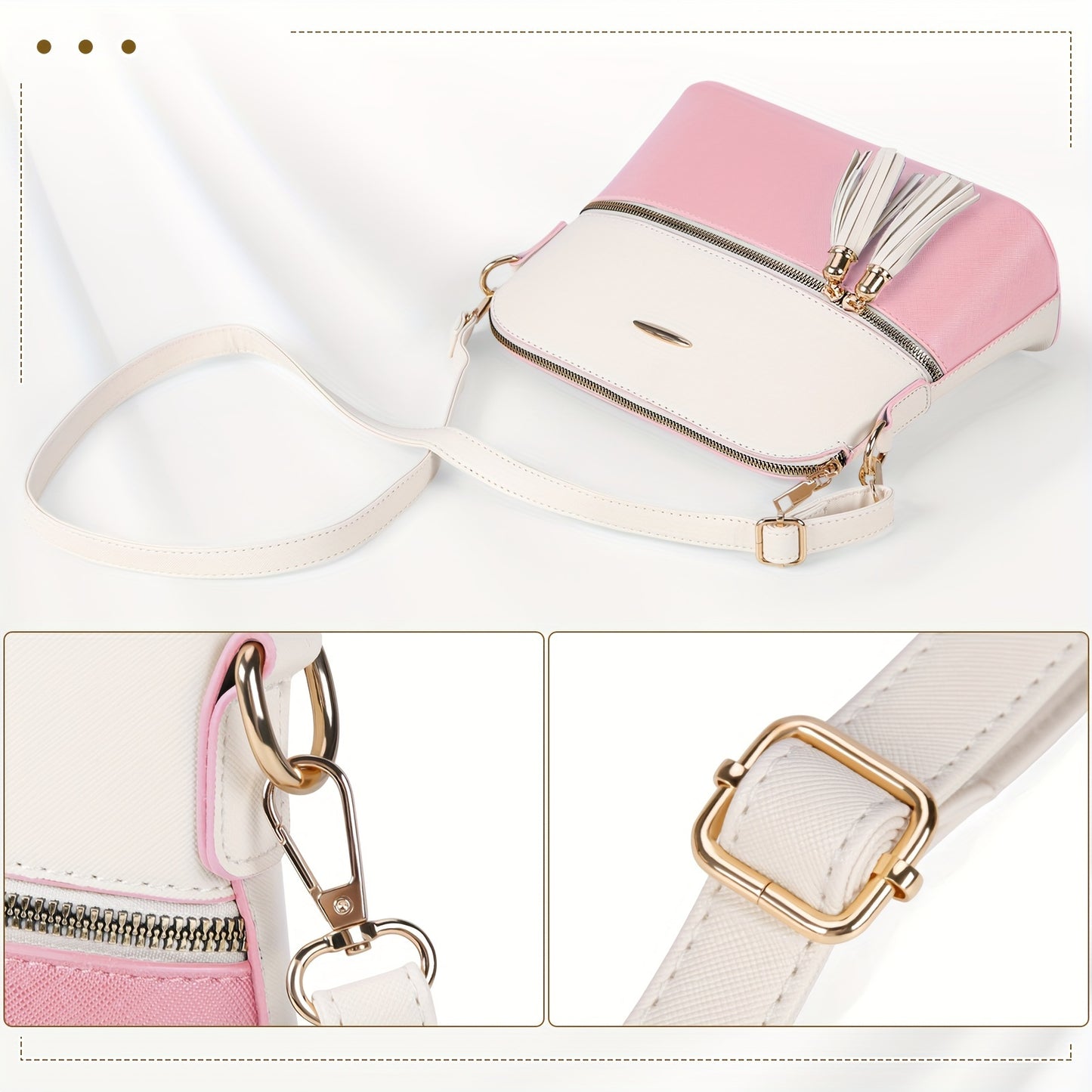 3-Piece Ultimate Tote Bag Set - Stylish Handbags and Crossbody Purse with Fashionable Design, Multiple Compartments, and Adjustable Strap - Perfect for Women's Daily Use