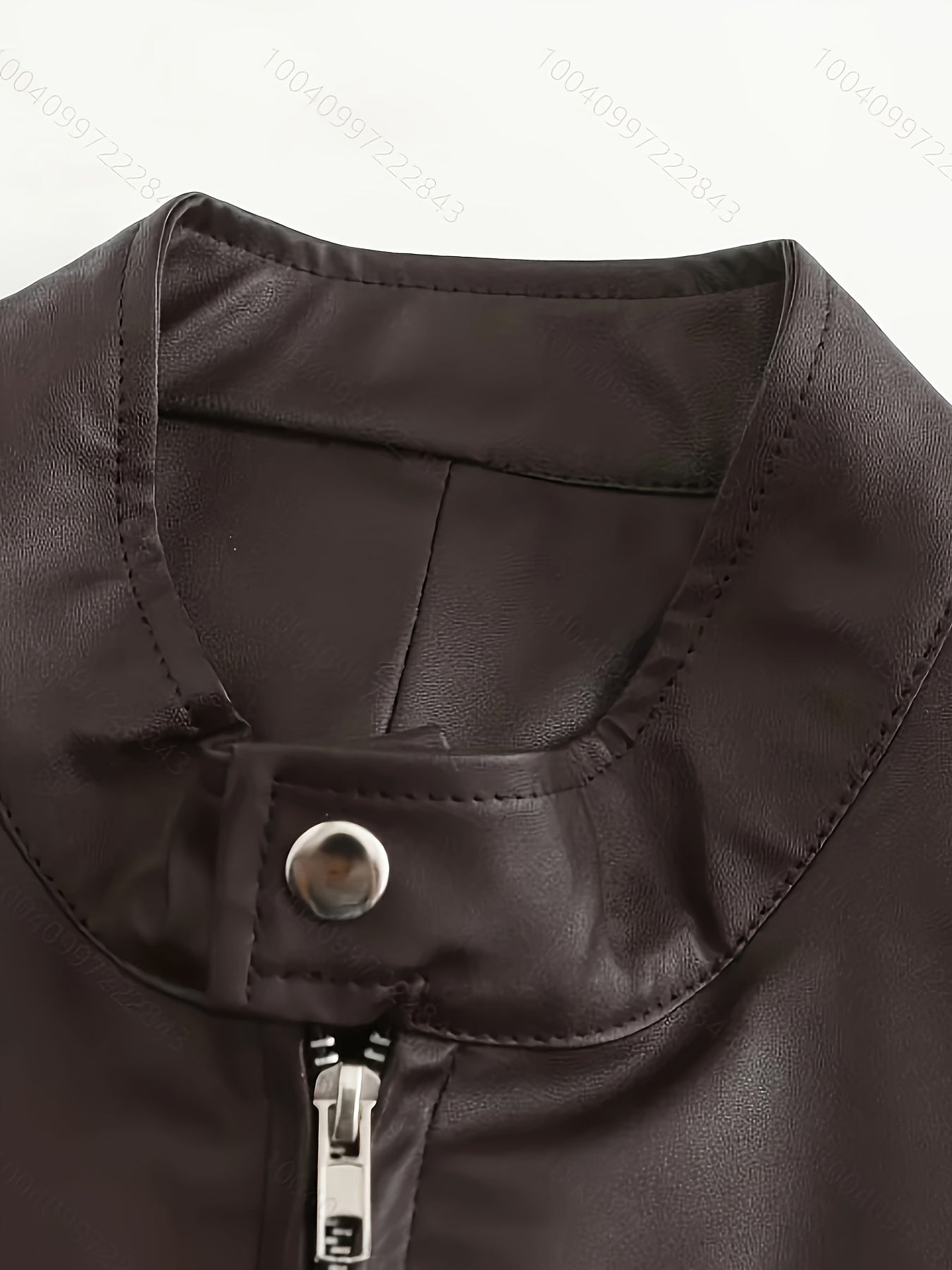 Men'S Large Autumn/Winter Jacket Full Zipper Standing Neck Motorcycle Bomb Jacket Business Bicycle Coat